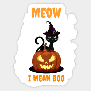 Meow I Mean Boo Sticker